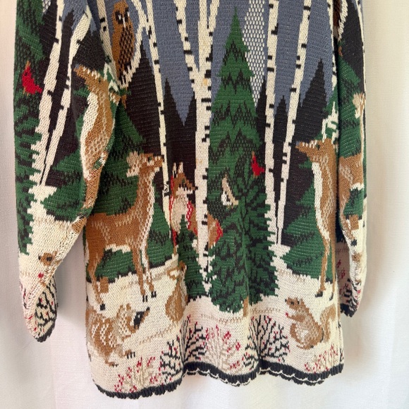 Vintage Crossings Forest Scene Women's Sweater Size Medium - Picture 3 of 10